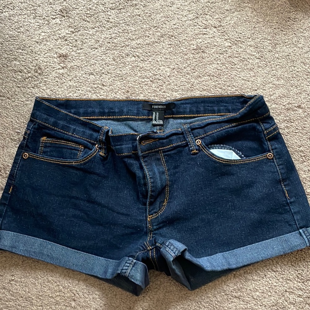 Forever 21 Dark Wash Jean Shorts